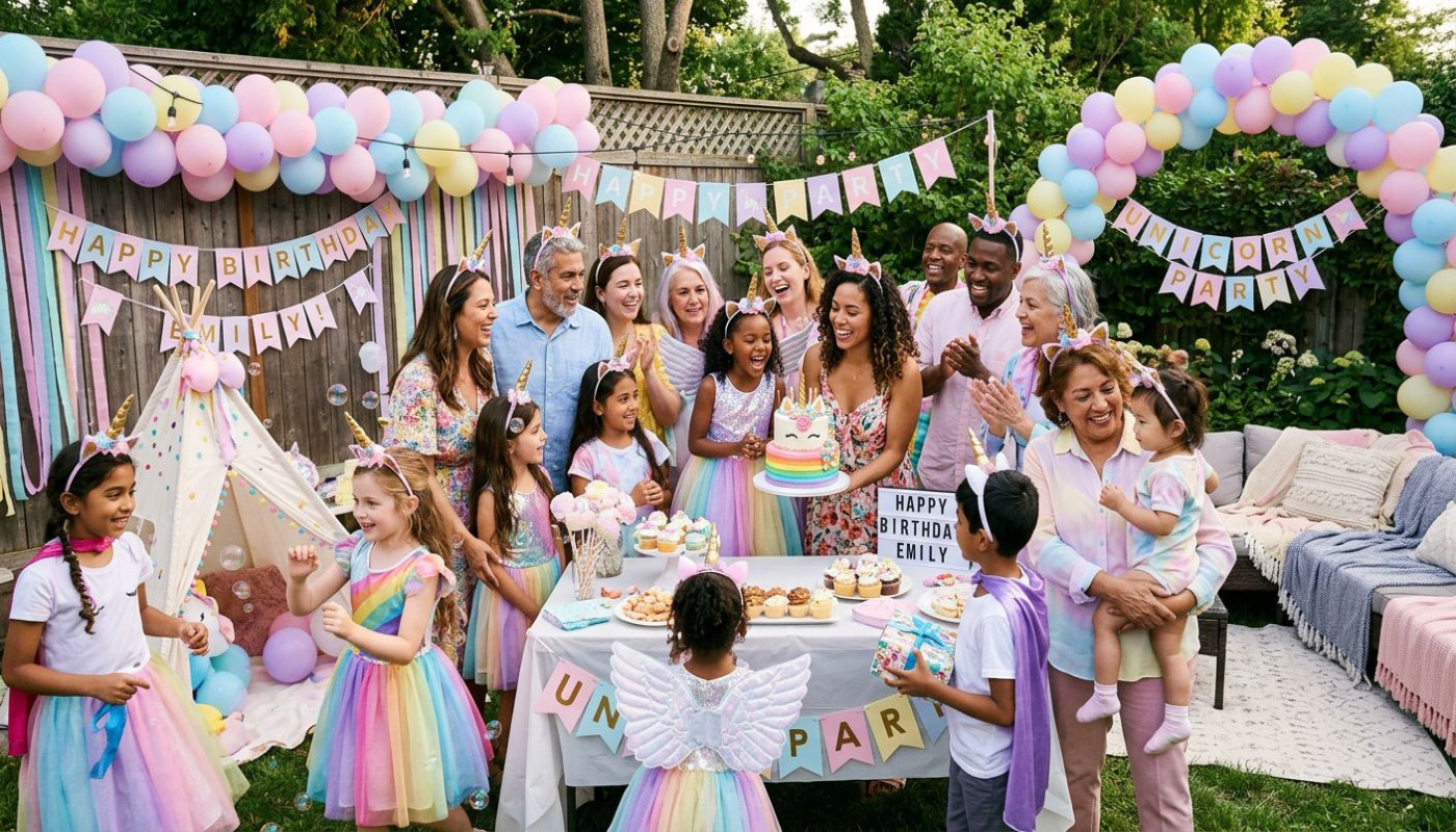 Comment organiser une fête thématique licorne pour différents âges ?